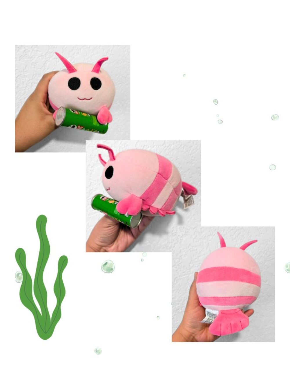 6" Zuru Snackles Series 2 Lily the Shrimp Meme Plush Sour Cream & Onion Pringles